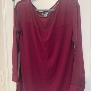 DKNY Burgandy Womens Top in Medium